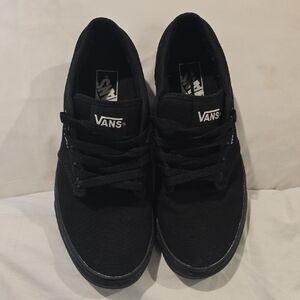 Vans Men's Black Canvas Lace-Up Sneakers